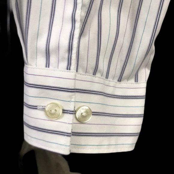 Kenneth Cole Non-iron Long Sleeve Dress Shirt - Picture 5 of 7